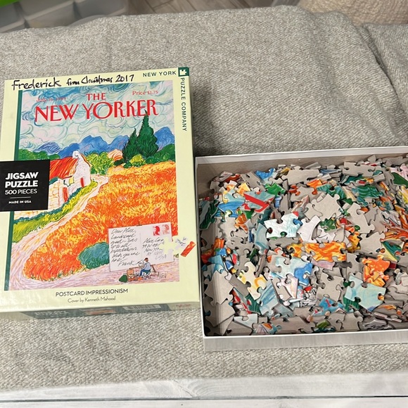 The New Yorker jigsaw puzzle Postcard Impressionism- out of print - Picture 3 of 4